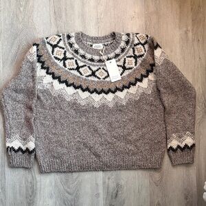 Hartford Maelys Fair Isle Crewneck Sweater size 3 NWT